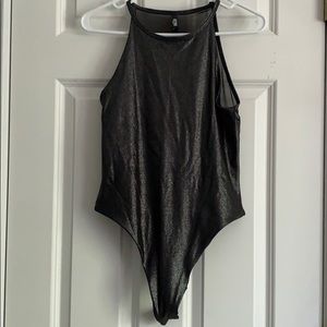 Victoria Sport silver Metallic bodysuit